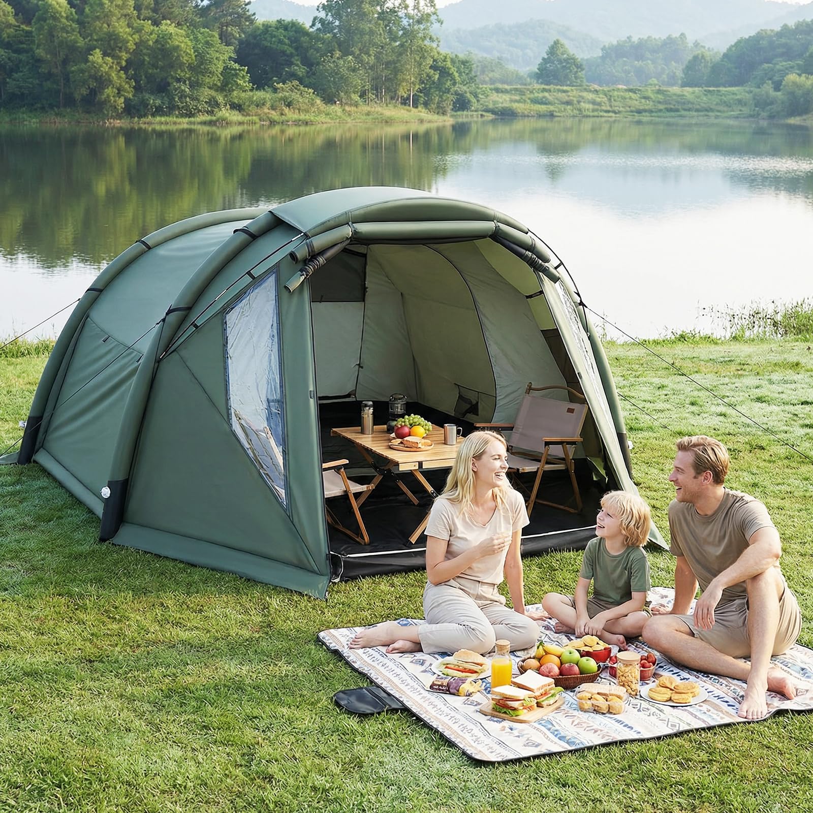 biggest family tent Tangkula 5-7 Person Large Family Tent with Screened Porch