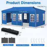 Tangkula 10x20 Ft Pop Up Canopy with Center Lock & 6 Sidewalls