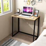 Tangkula Folding Computer Desk, 31” Foldable Drop Leaf Laptop Desk, Writing Desk Study Desk for Small Space