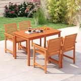 Tangkula 5 Pieces Patio Wood Dining Set