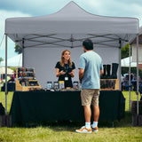 Tangkula 10 x 10 FT Pop up Canopy Tent with 4 Removable Sidewalls and Wheeled Bag
