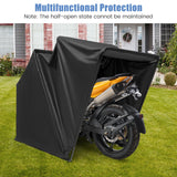 Tangkula Motorcycle Shed, Waterproof Motorcycle Garage with 600D Oxford Cover, Ventilation Window