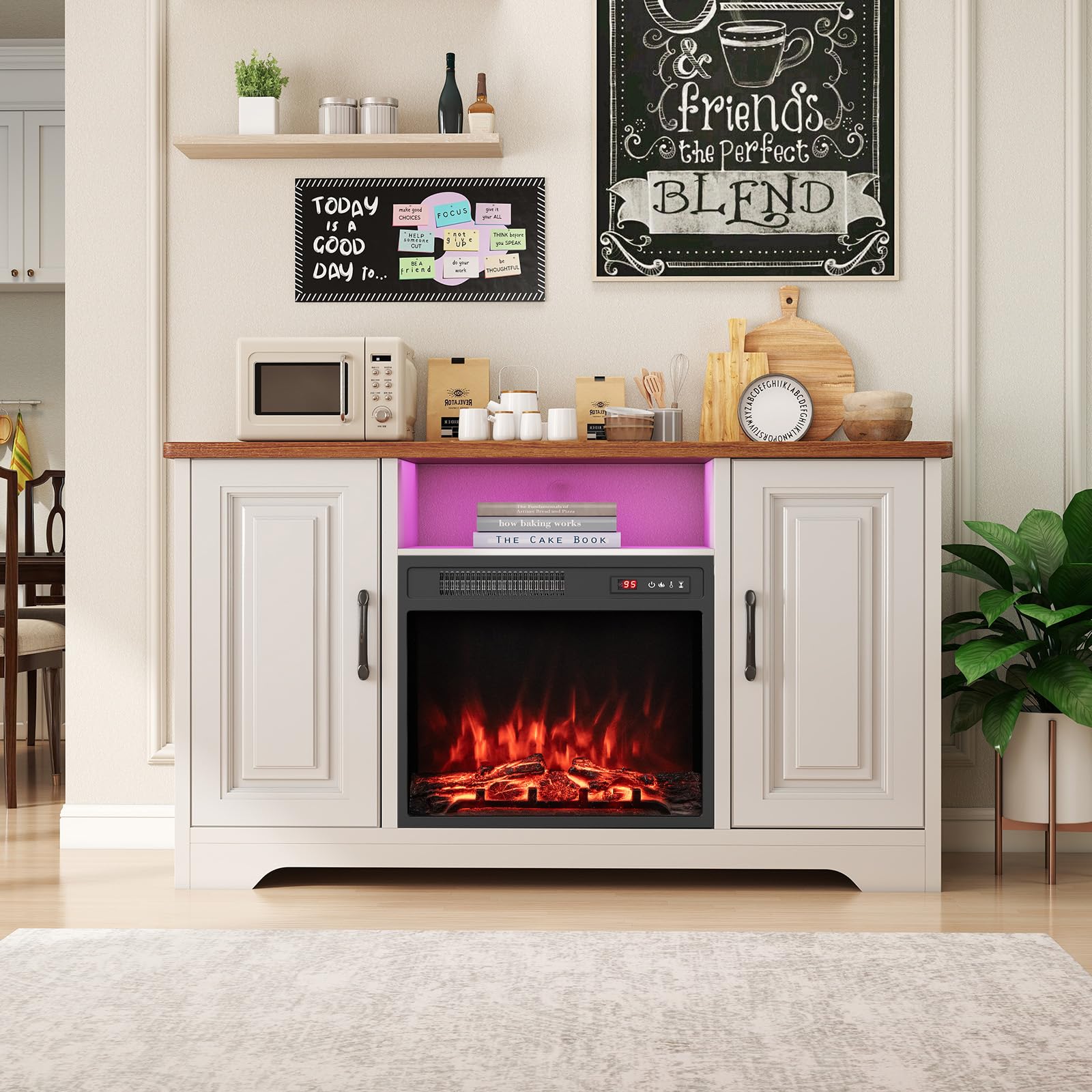 Tangkula 18" Electric Fireplace Insert