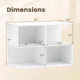 Tangkula 3-Tier Side Table | S-Shaped End Table with 4 Open Cubes (1/2)