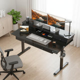 Tangkula Electric Standing Desk w/Drawers