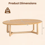 Tangkula 46" Oval Coffee Table for Living Room