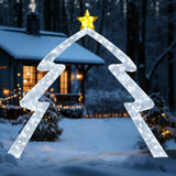 Tangkula 8.8 Feet Christmas Tree-shaped Archway with Top Star