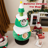 Tangkula 60 Inch Cat Tree with Sisal Scratching Posts 2 Condos with Removable Soft Cushions