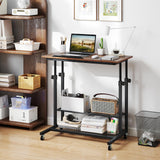 Tangkula Mobile Computer Desk Cart