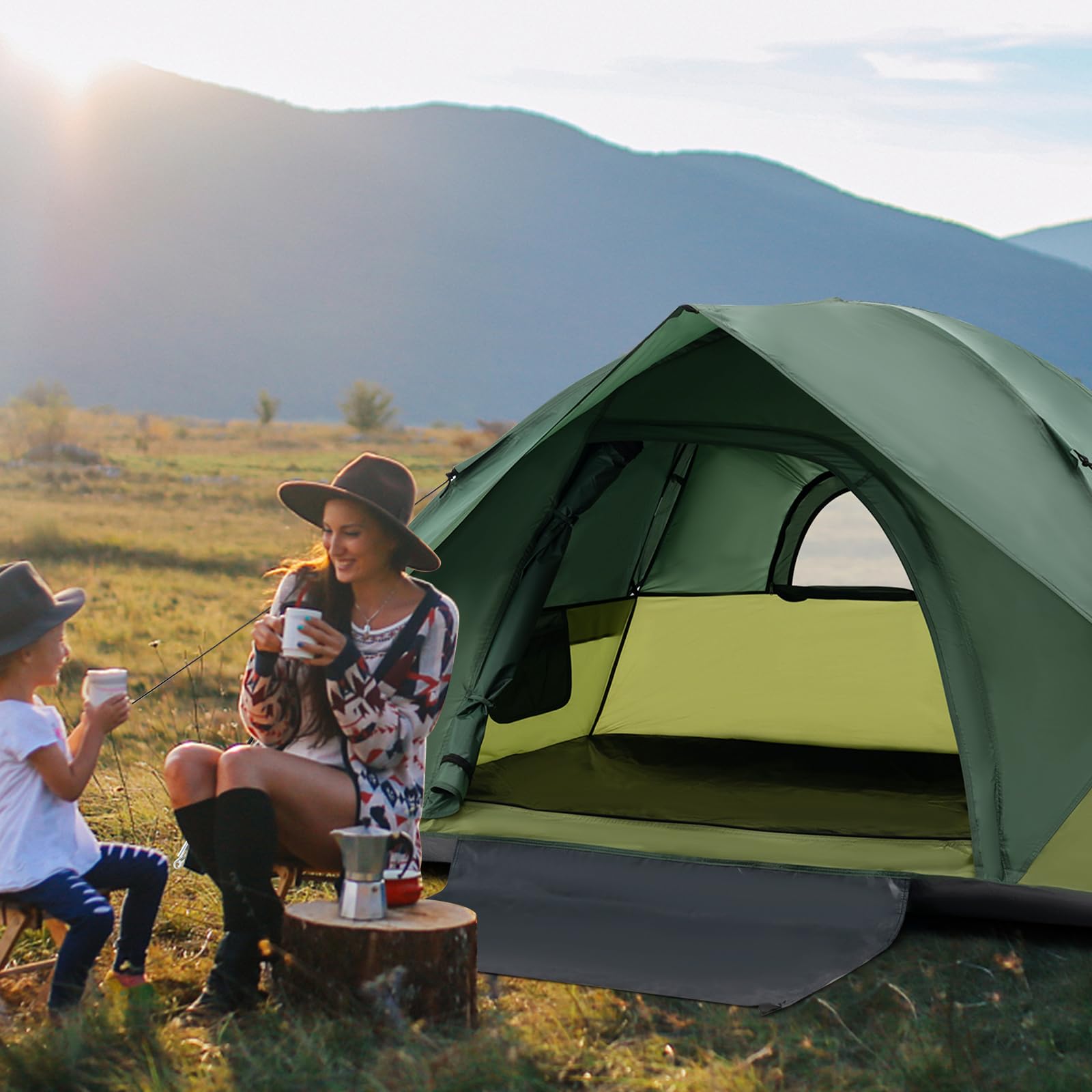 family backpacking tent TANGKULA Camping Tent for 2 People, Portable Lightweight Backpacking T – tangkula