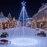 Tangkula 10 ft Outdoor Christmas Tree Star String Lights w/ 560 LED Lights