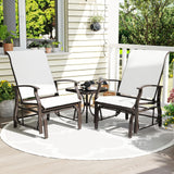 Tangkula Porch Gliders with High Back for Backyard Garden Balcony Poolside