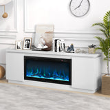 Tangkula Fireplace TV Stand for TVs up to 80"