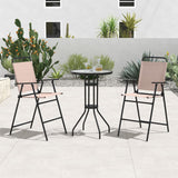 Tangkula 3 Piece Outdoor Bar Set