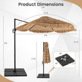 Tangkula 9.5ft Tiki Patio Umbrella with Base Included