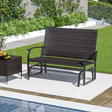 Tangkula Outdoor Swing Glider Bench