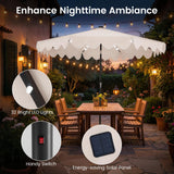 Tangkula 9 FT Solar Patio Umbrella with 32 LED Lights