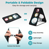 Tangkula Dual-Sided Golf Chipping Net Triple Target Training System with 5 Holes