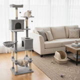 Tangkula 80 Inch Tall Multi-Level Cat Tower with Sisal Scratching Posts