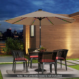 Tangkula 10 FT Solar Patio Umbrella for Backyard Poolside Deck Lawn