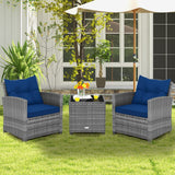 Tangkula 3 Pieces Patio Furniture Set