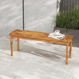 Tangkula Acacia Wood Outdoor Bench