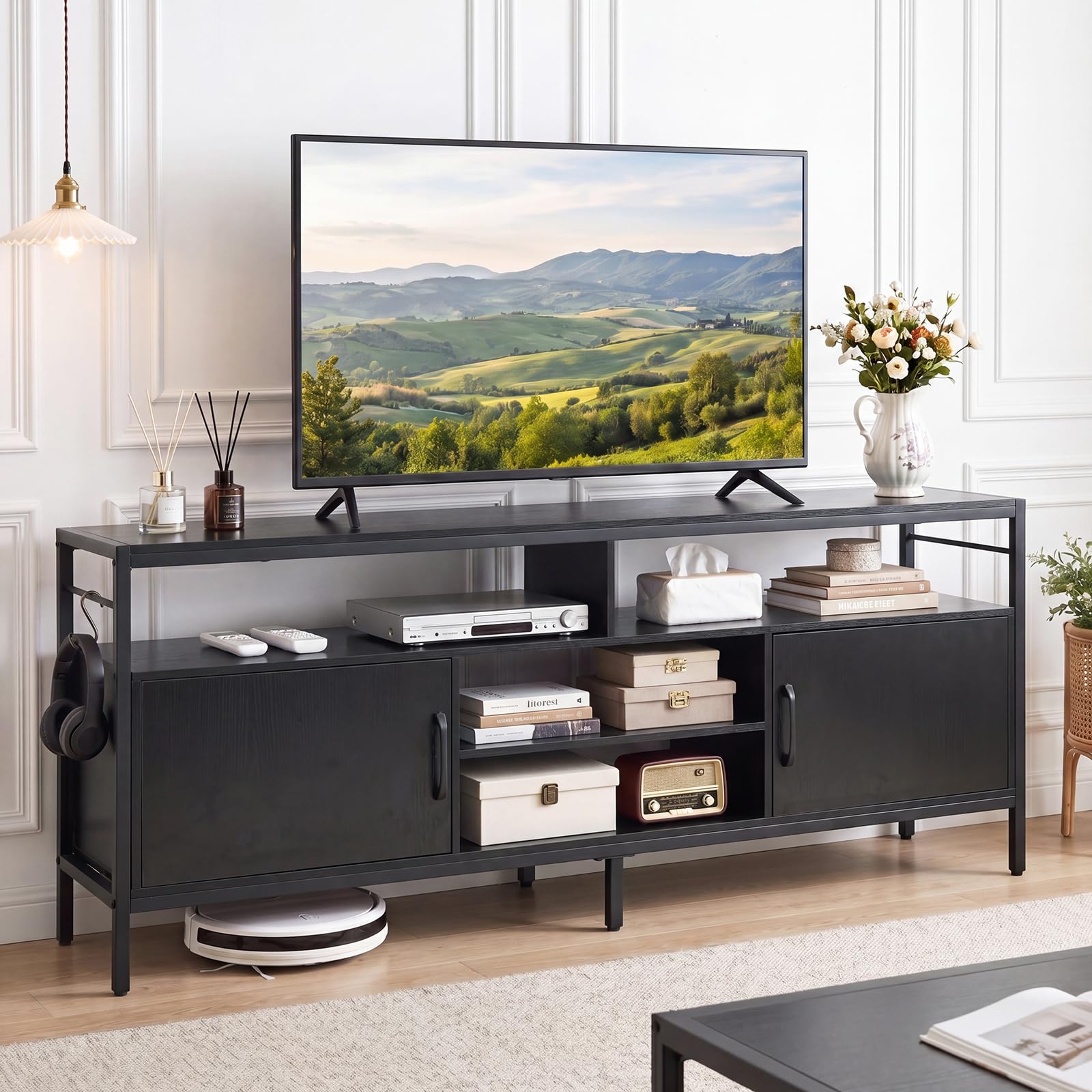 Tangkula Industrial TV Stand for TVs up to 65”