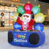 Tangkula 6Ft Inflatable DJ Santa, Inflatable Christmas Decoration
