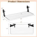 Tangkula Portable Clothes Drying Rack | Extendable Radiator Clothes Airer with Robust Aluminum Frame for Balcony Railings Windowsill