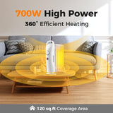 Tangkula Oil Filled Radiator Heater, 700W Portable Radiant Space Heater with Adjustable Thermostat