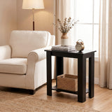Tangkula 2-Tier Wooden Narrow End Table (1/2)