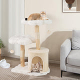 Tangkula Cute Wood Cat Tree(32 Inch)