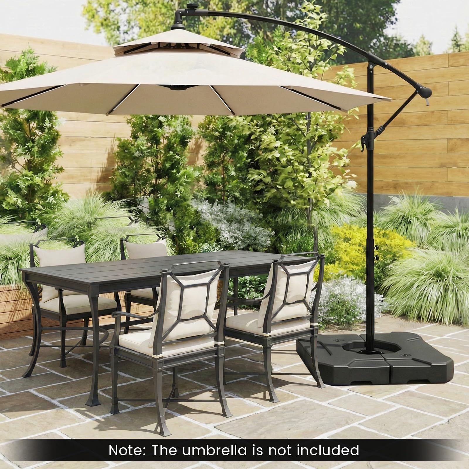 274 LBS Cantilever Patio Umbrella Base with Handles