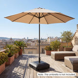 Tangkula 150 Lbs Umbrella Base with 4 Wheels