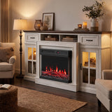 Tangkula 3-Sided Electric Fireplace with Remote | 750W/1500W ETL Certification