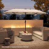 Tangkula 13 FT Large Patio Umbrella w/LED Solar Lights