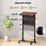 Tangkula Rolling Podium Stand