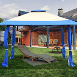 Tangkula 13 x13Ft Pop-Up Gazebo, Outdoor Canopy Shelter Tent w/ 2-Tier Roof