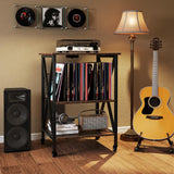 Tangkula Record Player Stand with Charging Station