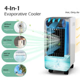 Tangkula Portable Evaporative Air Cooler for Room, 3-in-1 Portable Air Cooler with Remote Control