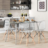 Tangkula 5 Pieces Dining Room Table Set, Modern Table & Chair Set for 4