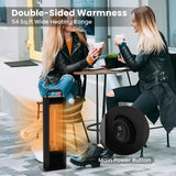 Tangkula Electric Patio Heater, 1200W Infrared Outdoor Heater, Double-Sided Heating
