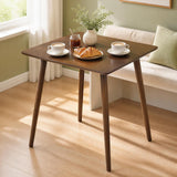 Tangkula 27" Small Wooden Square Dining Table for 2-4