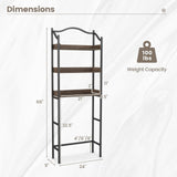 Tangkula Over The Toilet Storage Rack, 3-Tier Above Toilet Bathroom Shelf