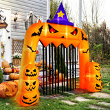 Tangkula 10.4 x 11.6 ft Halloween Inflatable Pumpkin Archway