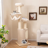 Tangkula 74 Inch Multi Level Tall Cat Tower with Sisal Scratching Posts