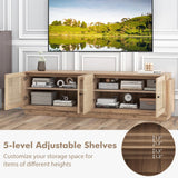 Tangkula Farmhouse TV Stand for TVs Up to 75 Inches