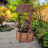 Tangkula Outdoor Wishing Well Water Fountain, 20" x 23" x 46"