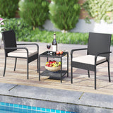 Tangkula 3 Pieces Patio Furniture Set