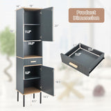 Tangkula Tall Bathroom Cabinet, Freestanding Storage Cabinet